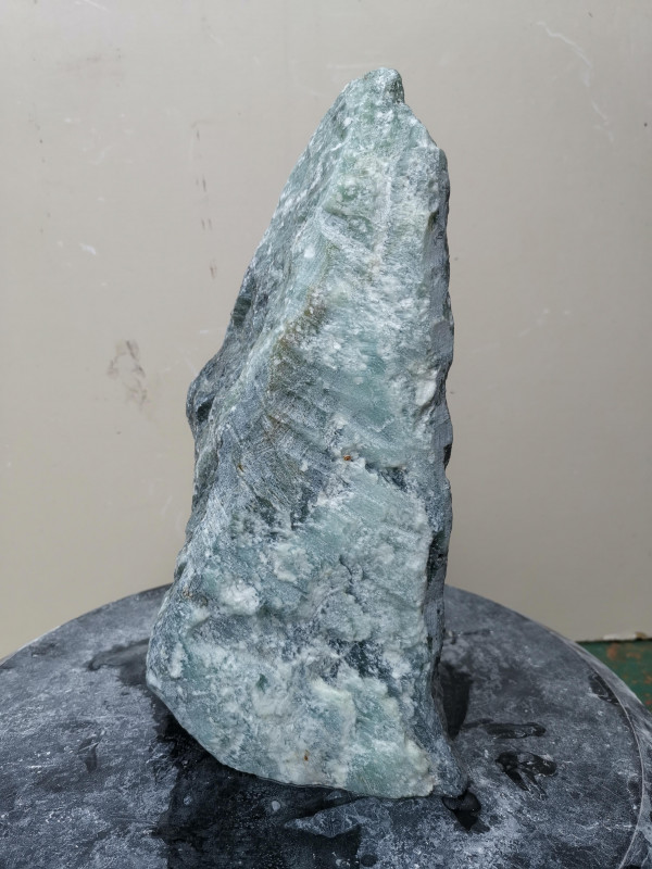 Speckstein; Einzelst�ck; aus Indien; t�rkis-schwarz; 5,560 kg