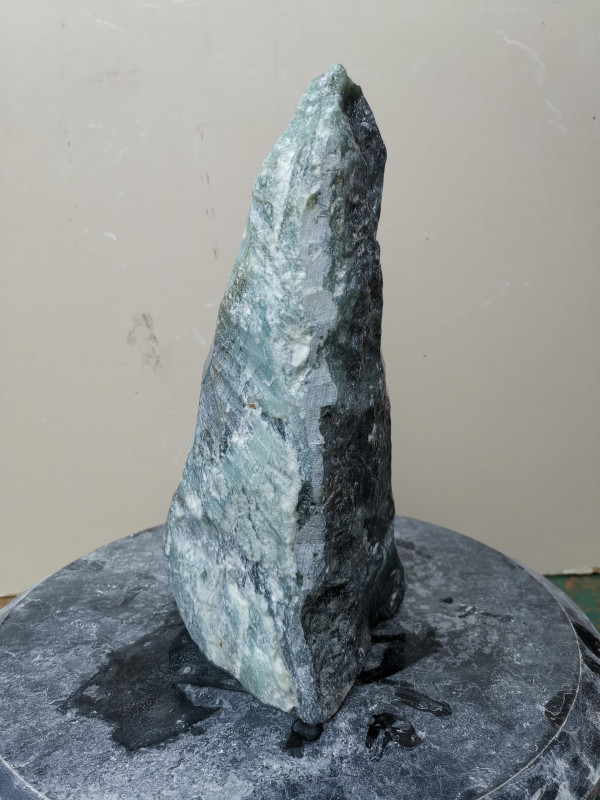 Speckstein; Einzelst�ck; aus Indien; t�rkis-schwarz; 5,560 kg