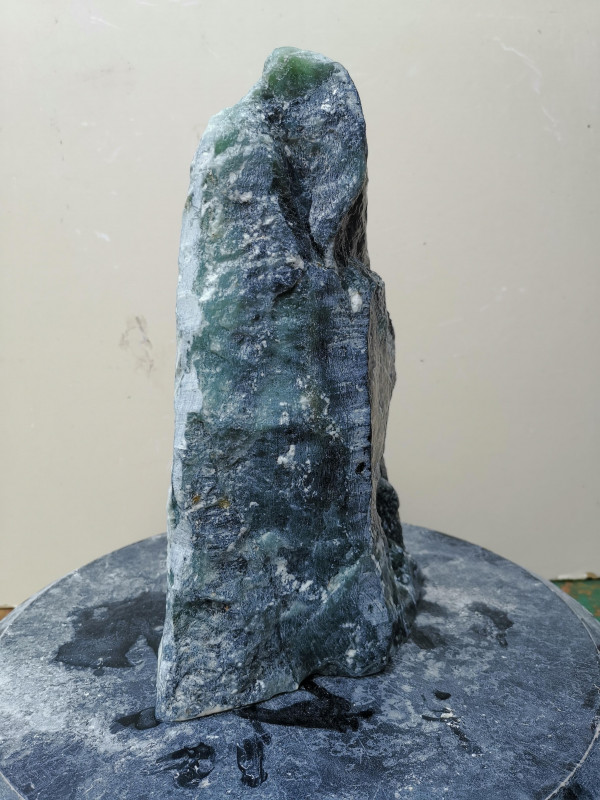 Speckstein; Einzelst�ck; aus Indien; t�rkis-schwarz; 5,560 kg