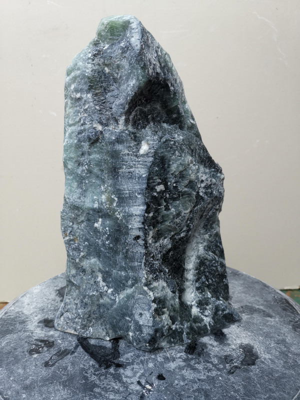 Speckstein; Einzelst�ck; aus Indien; t�rkis-schwarz; 5,560 kg