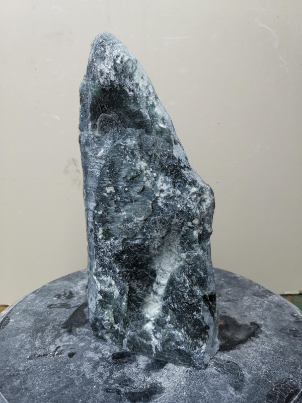 Speckstein; Einzelst�ck; aus Indien; t�rkis-schwarz; 5,560 kg