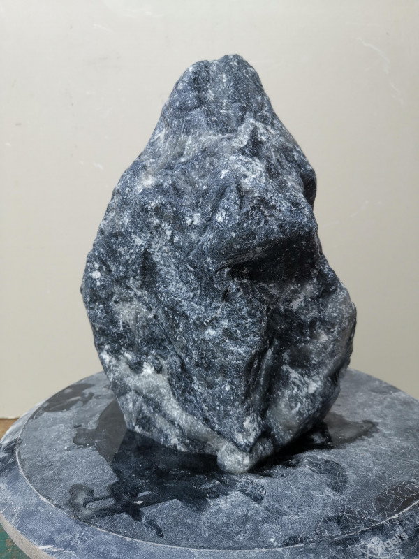 Speckstein; Einzelst�ck; aus China; schwarz-wei�; 9,590 kg