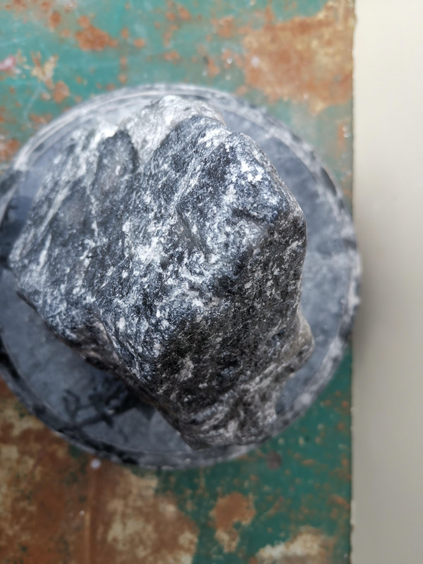 Speckstein; Einzelst�ck; aus China; schwarz-wei�; 9,590 kg