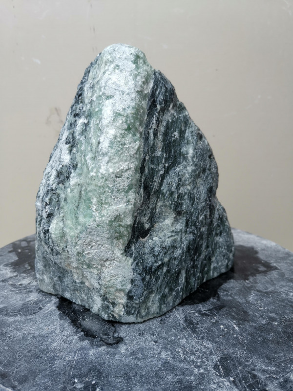 Speckstein; Einzelst�ck; aus Indien; t�rkis-schwarz; 5,880 kg