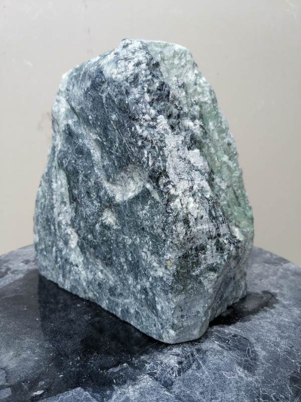 Speckstein; Einzelst�ck; aus Indien; t�rkis-schwarz; 5,880 kg