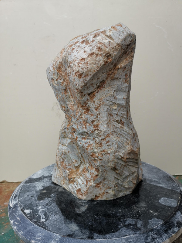 Speckstein; Einzelst�ck; aus Brasilien; braun-gr�n; tlw. andere Farben; 9,820 kg