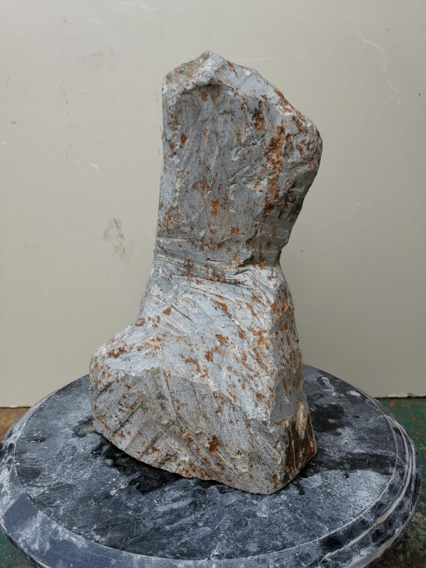 Speckstein; Einzelst�ck; aus Brasilien; braun-gr�n; tlw. andere Farben; 9,820 kg