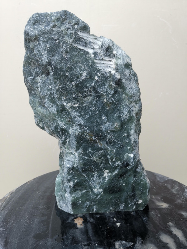 Speckstein; Einzelst�ck; aus Indien; dunkler t�rkis schwarz; 3,810 kg