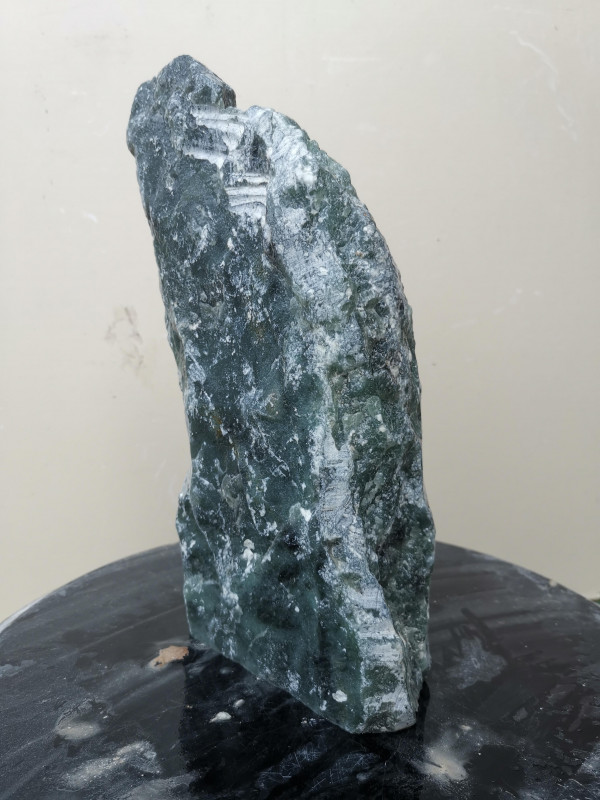 Speckstein; Einzelst�ck; aus Indien; dunkler t�rkis schwarz; 3,810 kg