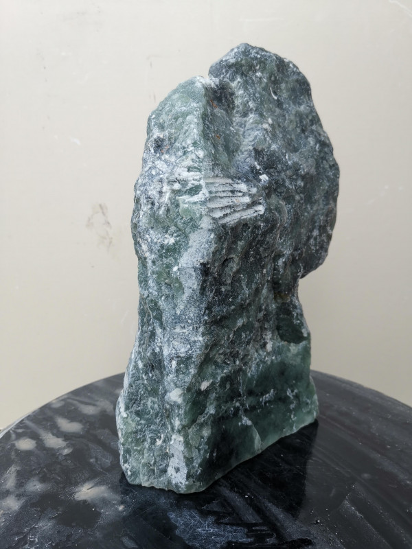 Speckstein; Einzelst�ck; aus Indien; dunkler t�rkis schwarz; 3,810 kg