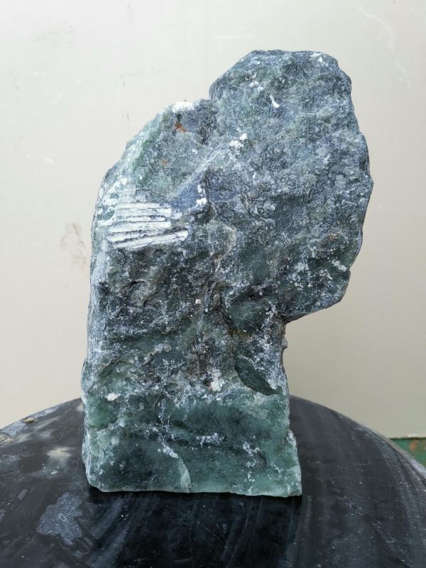 Speckstein; Einzelst�ck; aus Indien; dunkler t�rkis schwarz; 3,810 kg