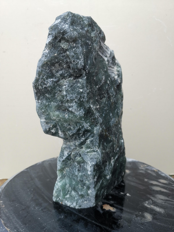 Speckstein; Einzelst�ck; aus Indien; dunkler t�rkis schwarz; 3,810 kg