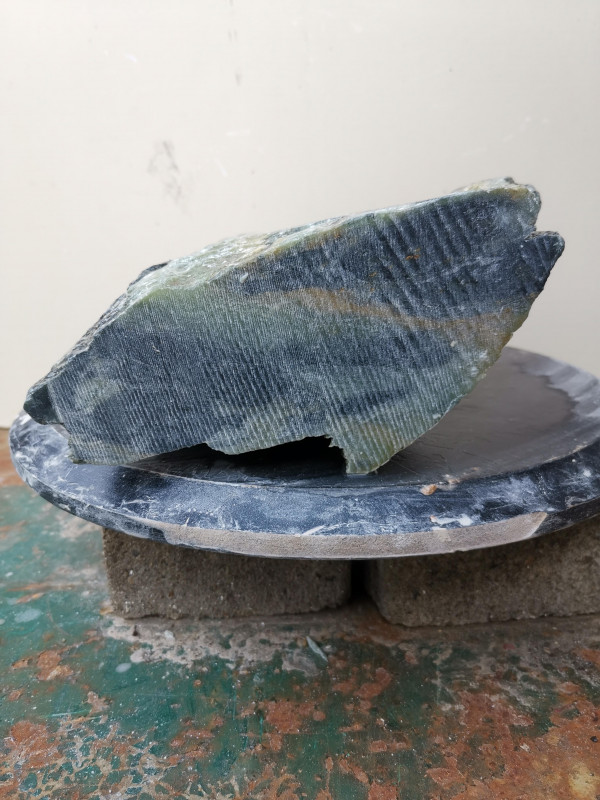 Einzelst�ck; aus Indien; t�rkis schwarz gelb braun; 6,960 kg