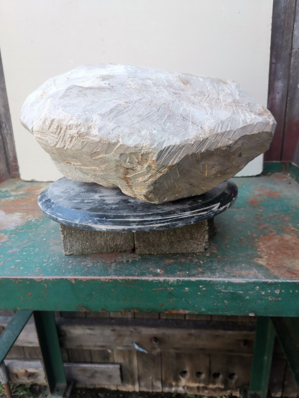 Speckstein; Einzelst�ck; aus Brasilien; braun mit tlw. gr�nlich; 30,840 kg