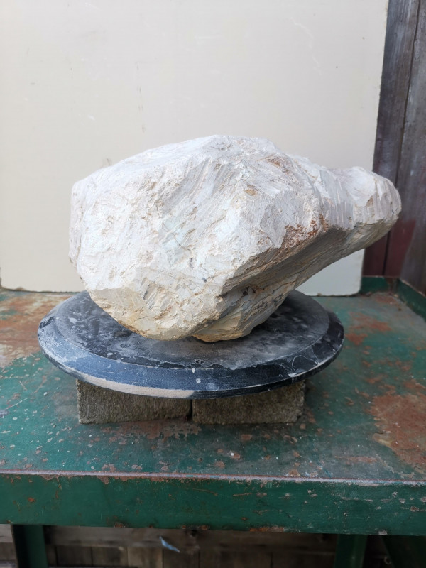 Speckstein; Einzelst�ck; aus Brasilien; braun mit tlw. gr�nlich; 30,840 kg