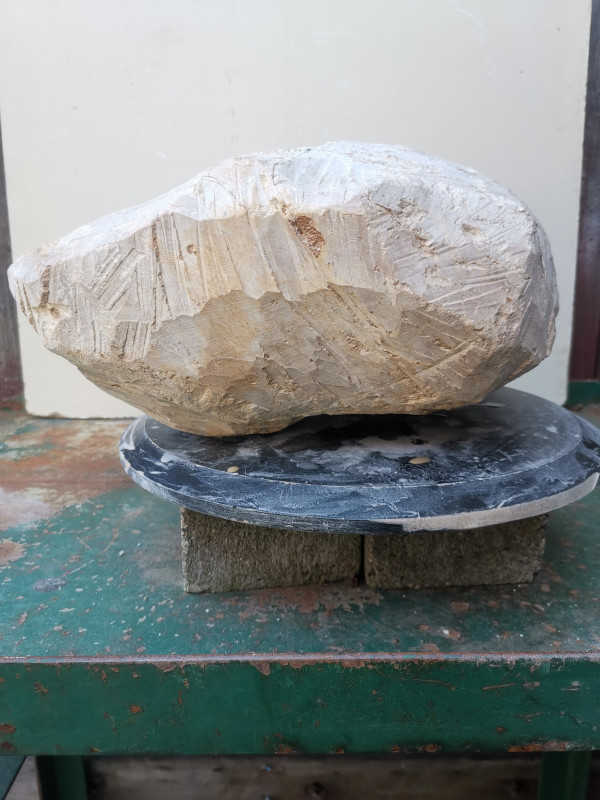 Speckstein; Einzelst�ck; aus Brasilien; braun mit tlw. gr�nlich; 30,840 kg