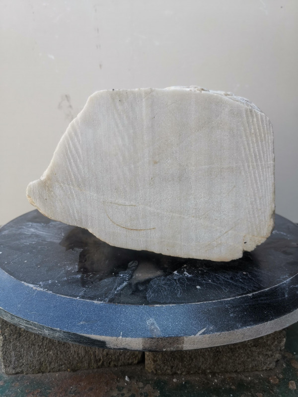 Speckstein; Einzelst�ck; aus Brasilien; schneewei�; 11,080 kg