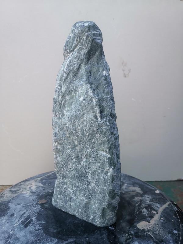 Speckstein; Einzelst�ck; aus Indien; gr�n - schwarz; 4,130 kg