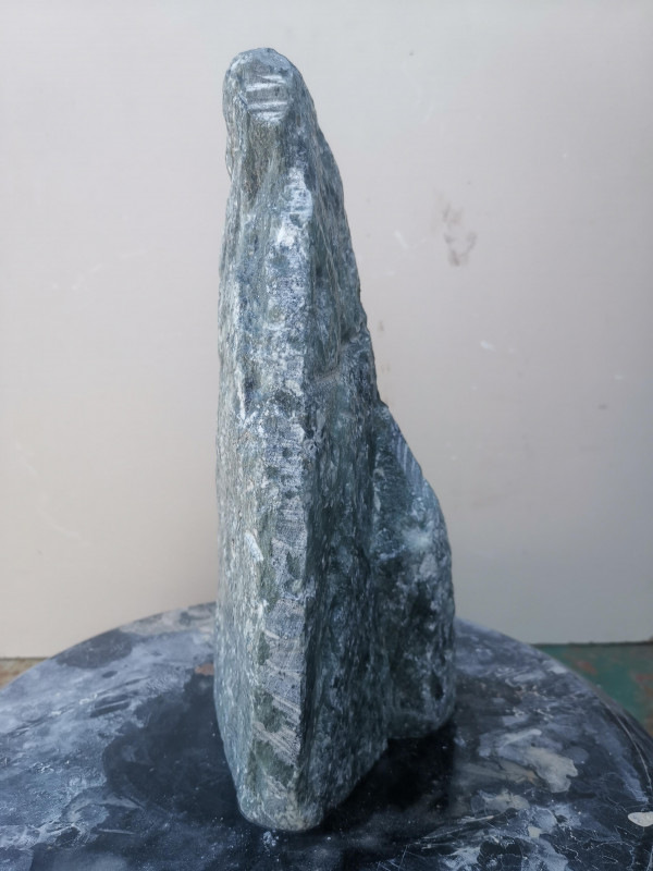 Speckstein; Einzelst�ck; aus Indien; gr�n - schwarz; 4,130 kg