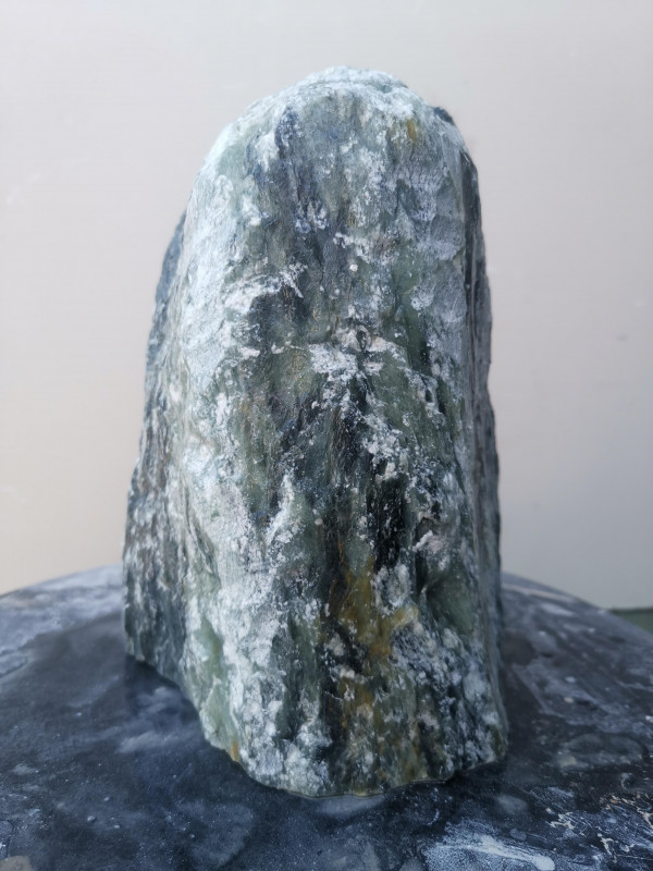 Speckstein; Einzelst�ck; aus Indien; t�rkis - schwarz; 5,210 kg