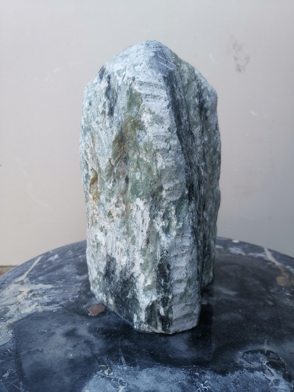 Speckstein; Einzelst�ck; aus Indien; t�rkis - schwarz; 5,210 kg