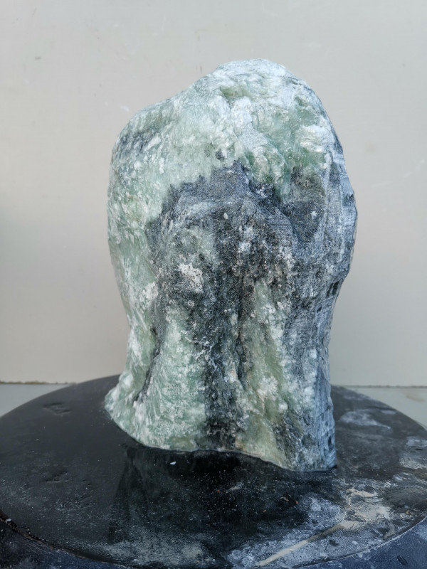 Speckstein; Einzelst�ck; aus Indien; t�rkis - schwarz; 10,190 kg