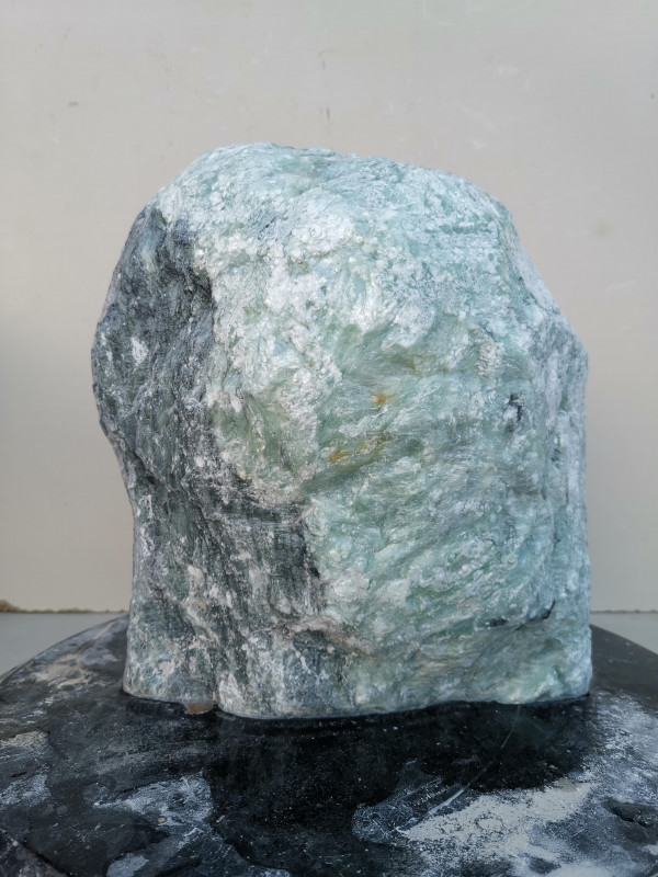 Speckstein; Einzelst�ck; aus Indien; t�rkis - schwarz; 10,190 kg