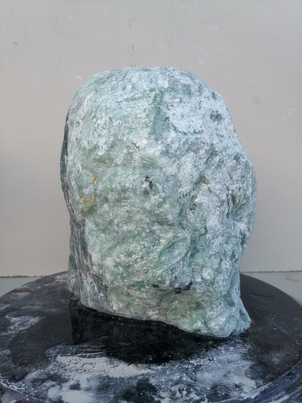 Speckstein; Einzelst�ck; aus Indien; t�rkis - schwarz; 10,190 kg