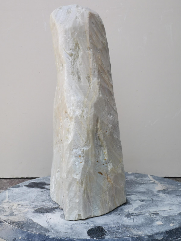 Speckstein; Einzelst�ck; aus China; beige, tlw. Streifen; 8,470 kg