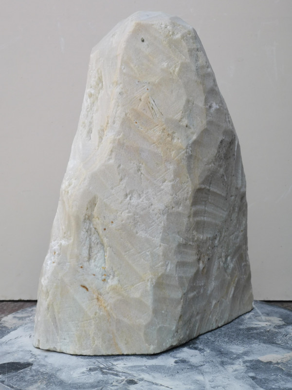 Speckstein; Einzelst�ck; aus China; beige, tlw. Streifen; 8,470 kg