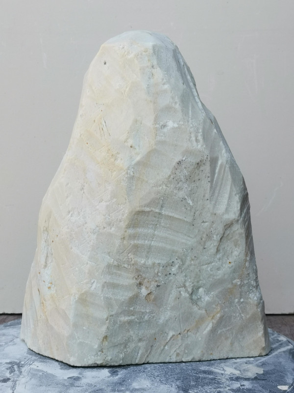 Speckstein; Einzelst�ck; aus China; beige, tlw. Streifen; 8,470 kg