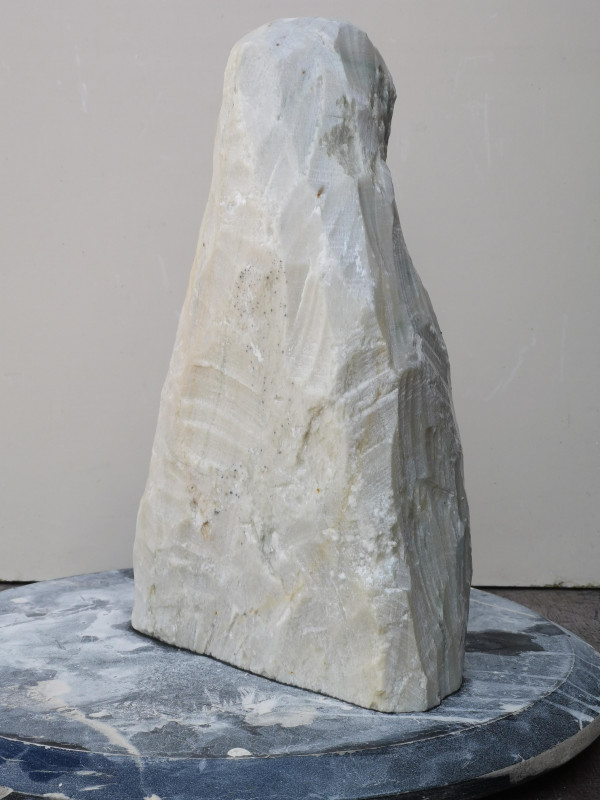 Speckstein; Einzelst�ck; aus China; beige, tlw. Streifen; 8,470 kg