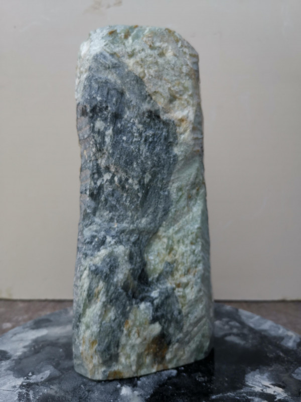 Speckstein; Einzelst�ck; aus Indien; t�rkis - schwarz; 5,610 kg