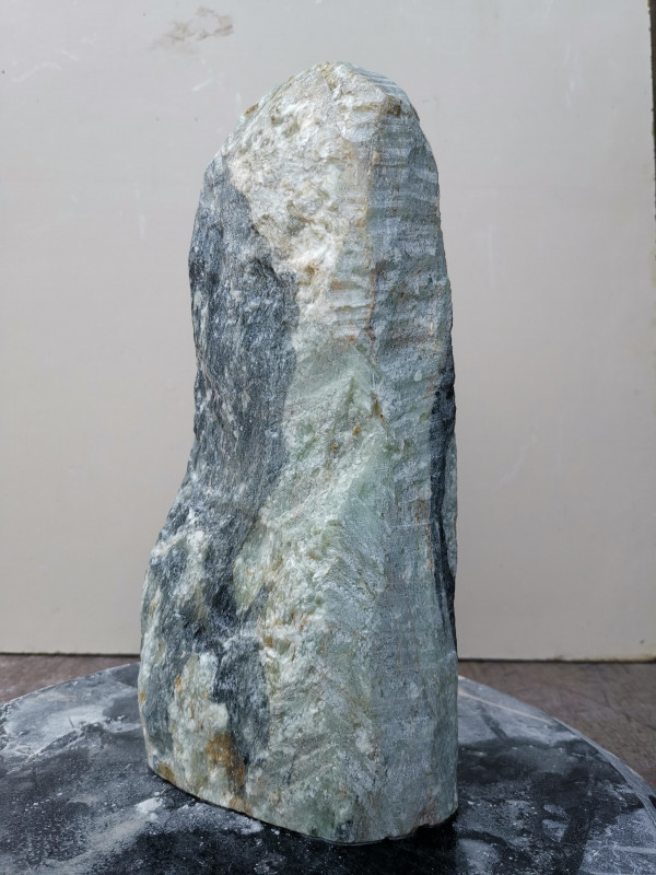 Speckstein; Einzelst�ck; aus Indien; t�rkis - schwarz; 5,610 kg