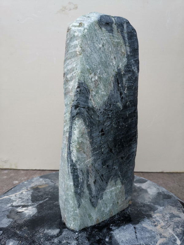 Speckstein; Einzelst�ck; aus Indien; t�rkis - schwarz; 5,610 kg