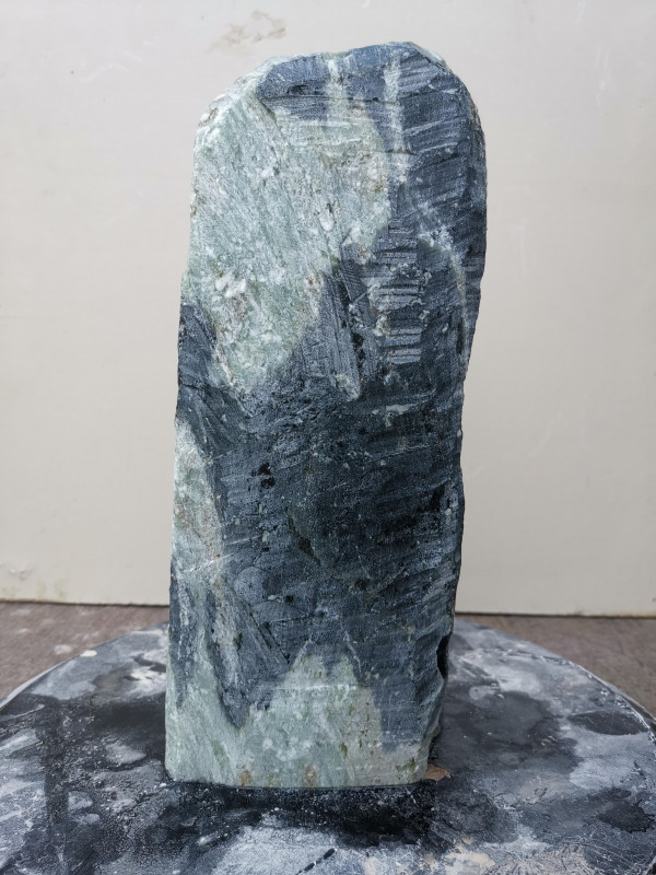 Speckstein; Einzelst�ck; aus Indien; t�rkis - schwarz; 5,610 kg