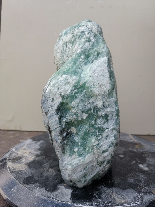 Speckstein; Einzelst�ck; aus Indien; t�rlis wolkig - schwarz; 10,580 kg