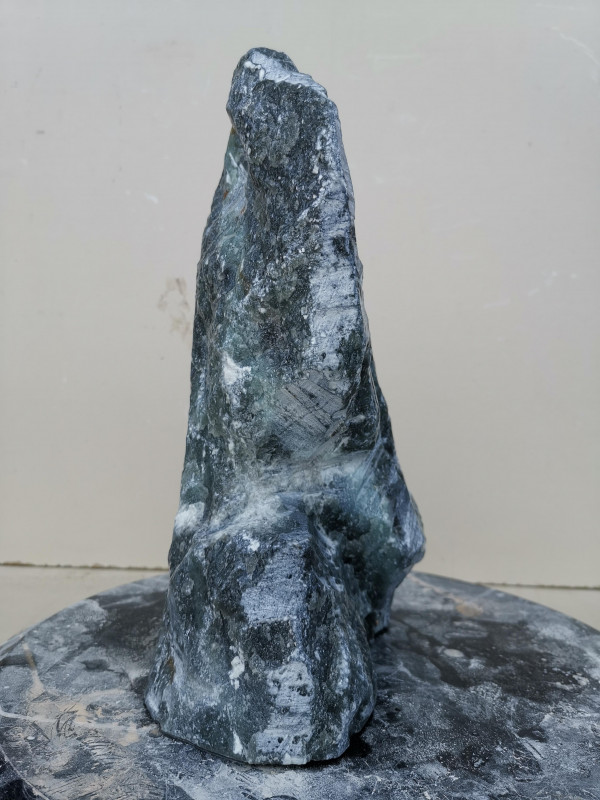 Speckstein; Einzelst�ck; aus Brasilien; schwarz- gr�n; 5,810 kg