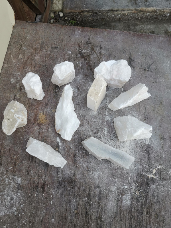 Alabaster; Einzellos; Sortiment; von 250-400g; Gesamt 3,130kg