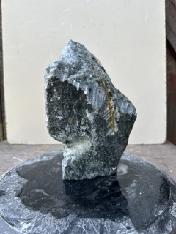 Speckstein; Einzelst�ck; aus Indien; schwarz Mix; 5,200kg