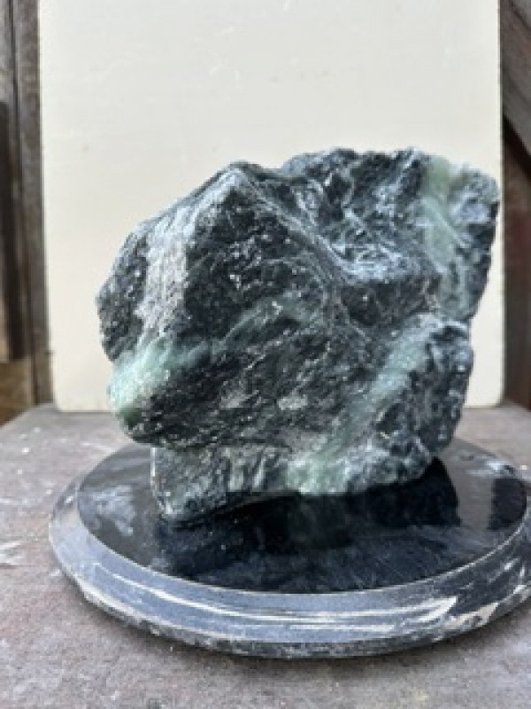 Speckstein; Einzelst�ck; ​​​​​​​Indien; t�rkis - schwarz; 11,070 kg
