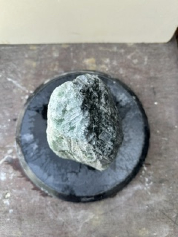 Speckstein; Einzelst�ck; aus Indien; t�rkis - schwarz; 6,280 kg