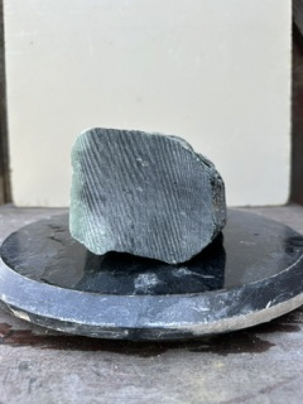 Speckstein; Einzelst�ck; aus Indien; t�rkis - schwarz; 6,280 kg