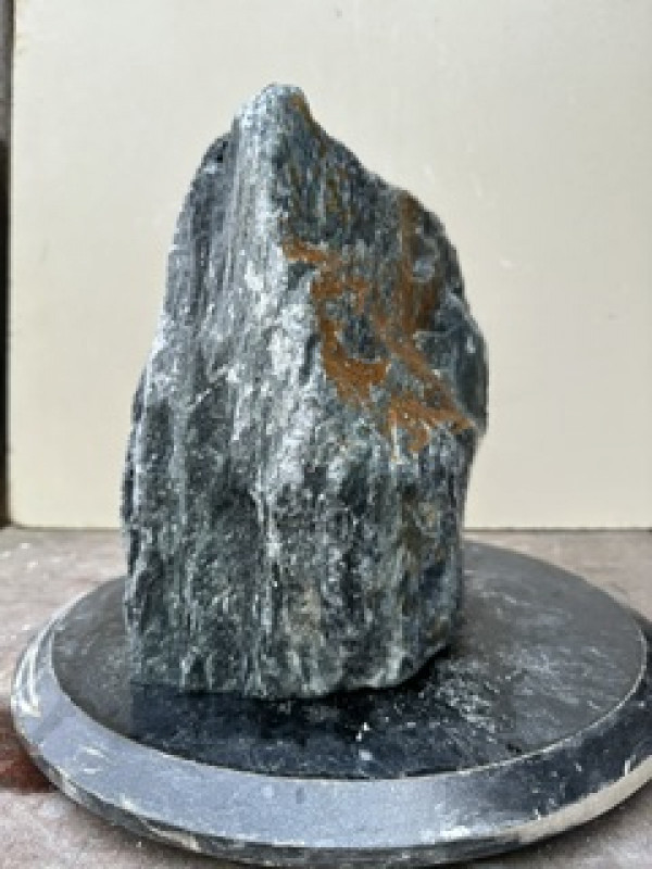 Speckstein; Einzelst�ck; t�rkis-schwarz; aus Indien; 12,300 kg