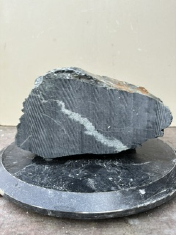 Speckstein; Einzelst�ck; t�rkis-schwarz; aus Indien; 12,300 kg
