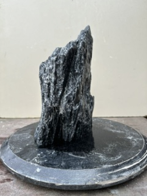 Speckstein; Einzelst�ck; schwarz-wei�; aus China; 6,990 kg