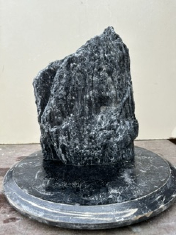 Speckstein; Einzelst�ck; schwarz-wei�; aus China; 6,990 kg