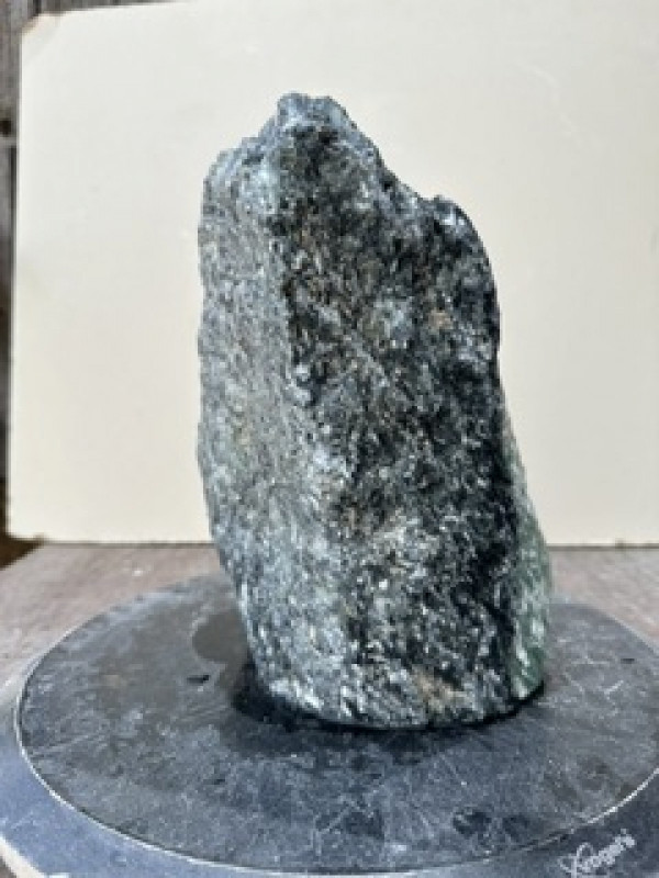Speckstein; Einzelst�ck; aus Indien; t�rkis-schwarz; 6,620 kg