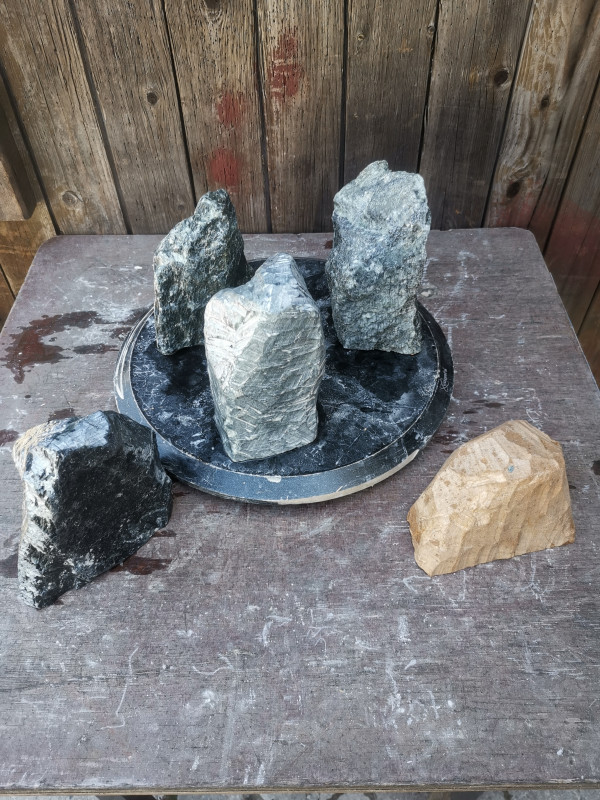 Speckstein, Einzelst�cke Sortiment; 5 St�ck; ges. 11,060 kg