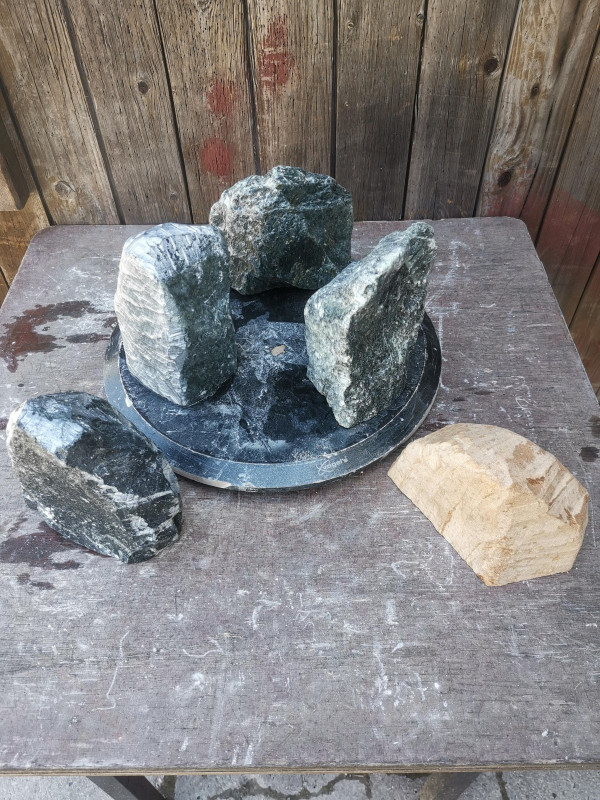 Speckstein, Einzelst�cke Sortiment; 5 St�ck; ges. 11,060 kg